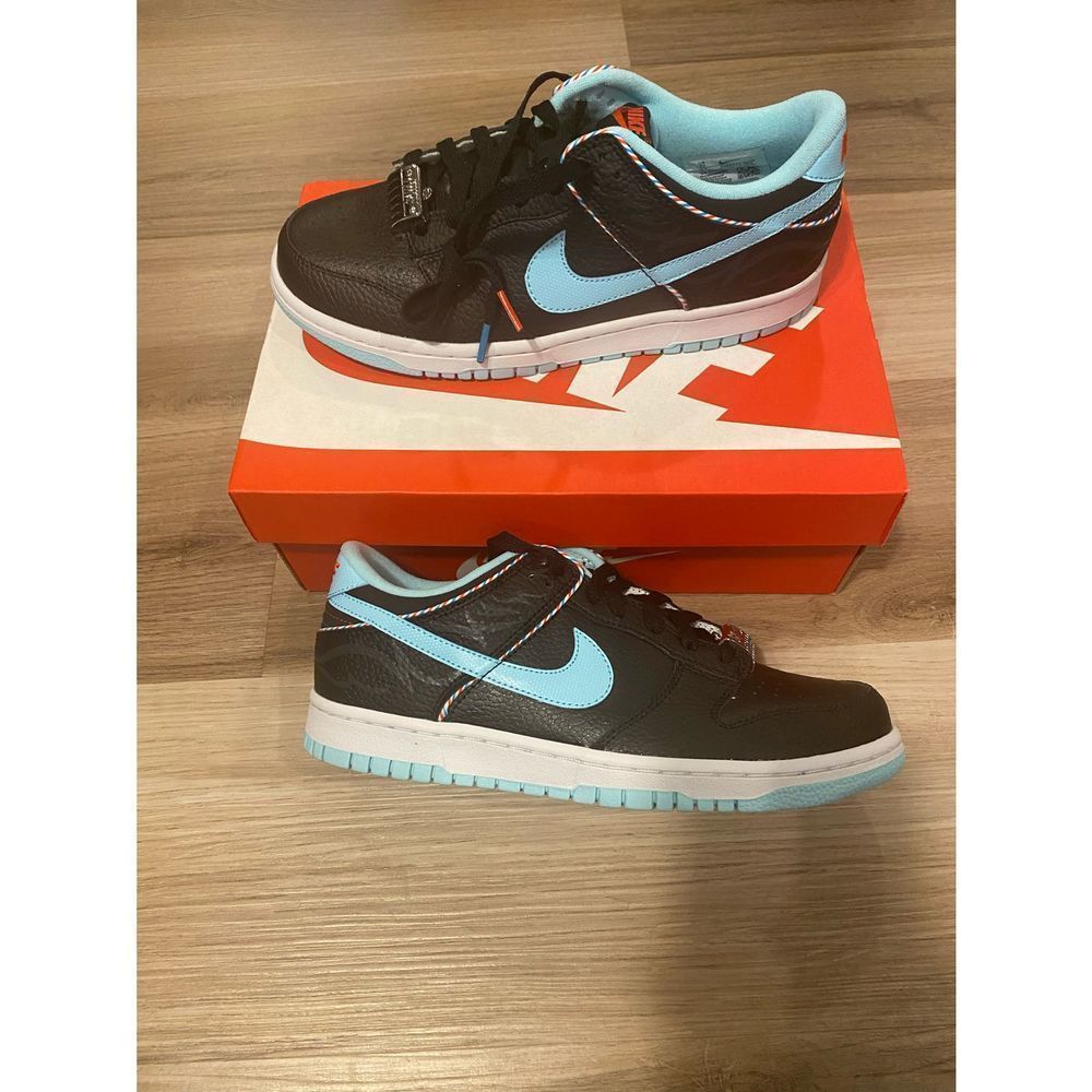Nike Dunk Low SE Retro GS Barber Shop Black Blue 7Y Women Size 8.5 DN3351-001 Ne